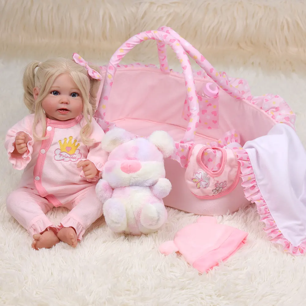 17"-22" Adoption Newborn Baby Dolls Essentials-8pcs Clothes Set for Reborn Baby, photograph 3
