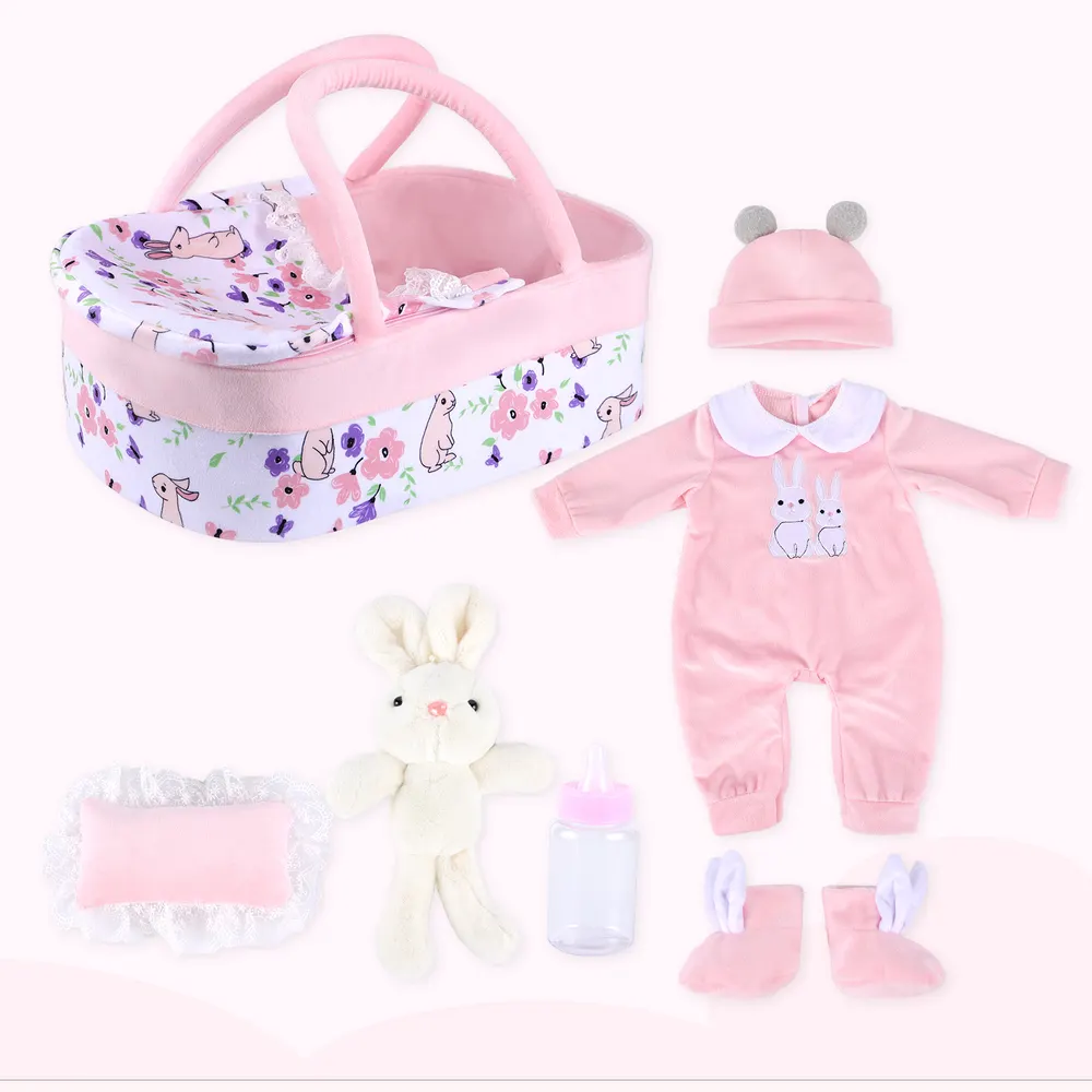 17"-22" Adoption Reborn Baby Girls Essentials-7pcs Gift Set for Newborn Baby Dolls, photograph 5