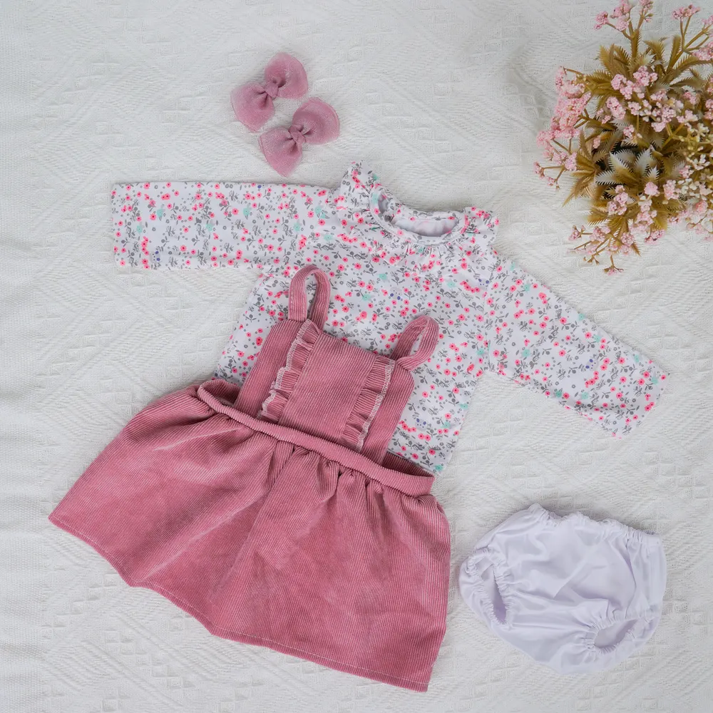 17"-22" Baby Dolls Lovely Floral Purple Dress Accessories