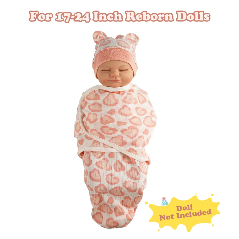 17"-22" Love Wrap 4 Pcs Reborn Baby Doll Clothes Accessories Set, photograph 4