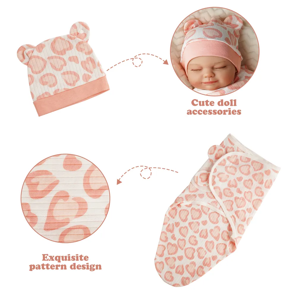 17"-22" Love Wrap 4 Pcs Reborn Baby Doll Clothes Accessories Set, photograph 5