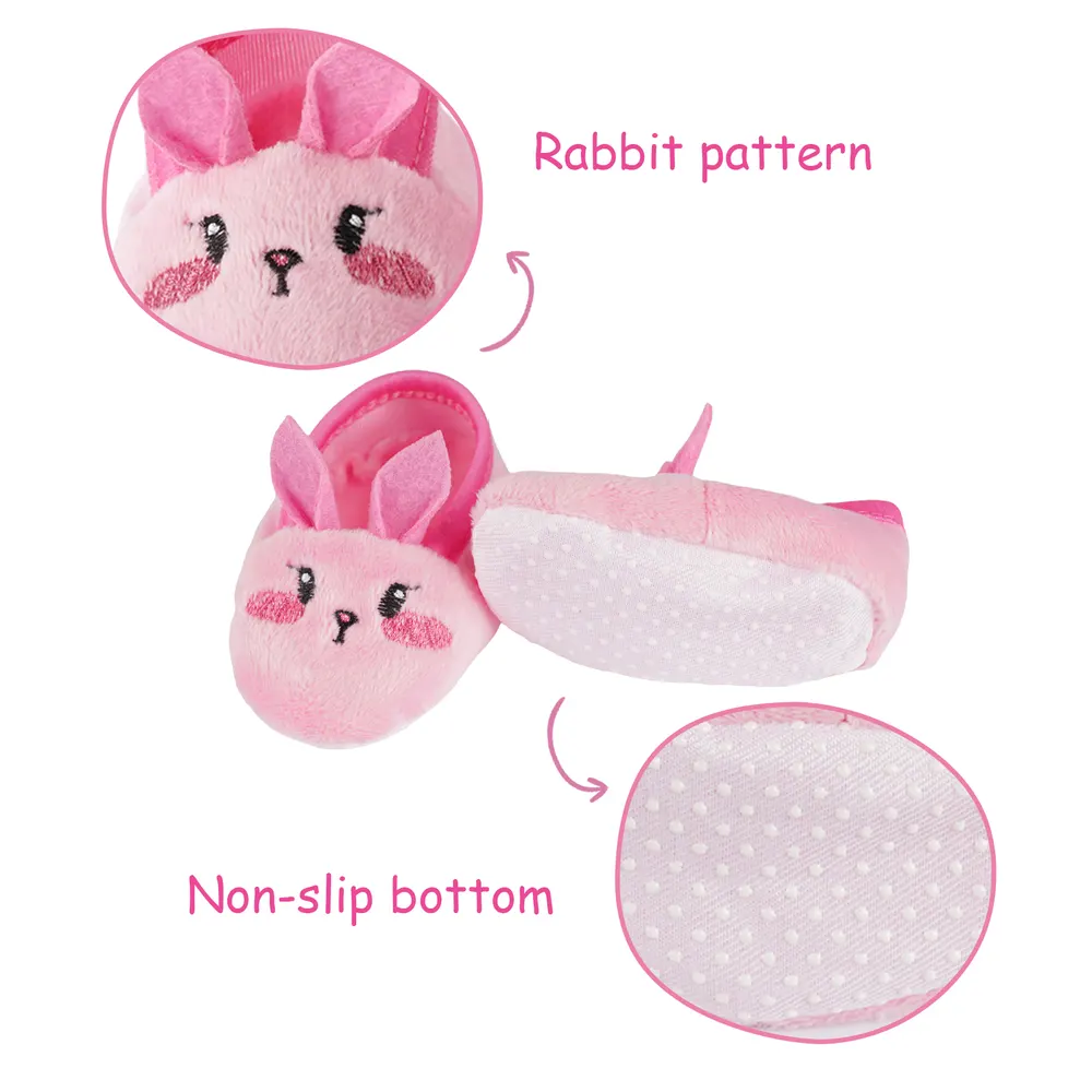 17"-22" Pink Bunny Bathrobe 7 Pcs Reborn Baby Doll Clothes Accessories Set, photograph 3