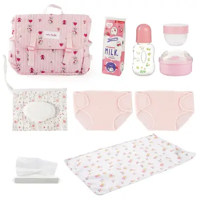 17"-22" Pink Cat 10 Pcs Reborn Baby Doll Accessories Set
