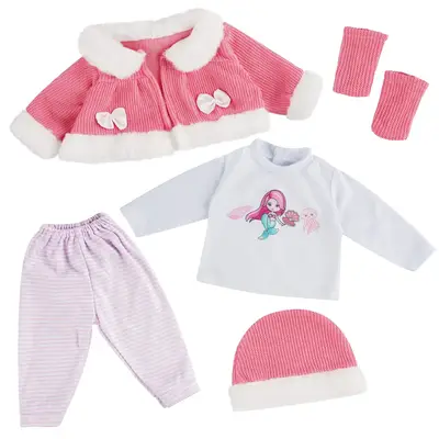 17"-22" Pink Mermaid Suit for Reborn Girl Baby Accessories 4-Pieces Set