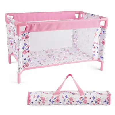 17"-22" Pink Rabbit Floral Bed 2 Pcs Reborn Baby Doll Accessories Set