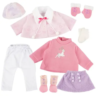 17"-22" Reborn Baby Doll Pink 8 Pcs Set Clothing Accessories Set