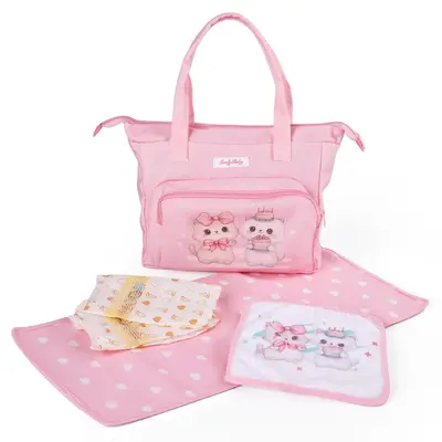 17"-22" Reborn Baby Doll Pink Nappy 5 Pcs Set Clothing Accessories