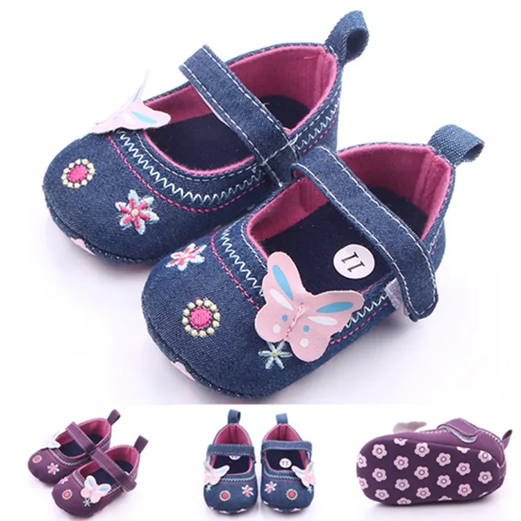 17"-22" Reborn Baby Dolls Butterfly Denim Shoes Accessories, photograph 2