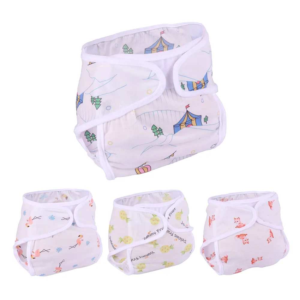 17"-22" Tropical Animal Nappy Clothes 4-Pieces Set Clothing Accessories