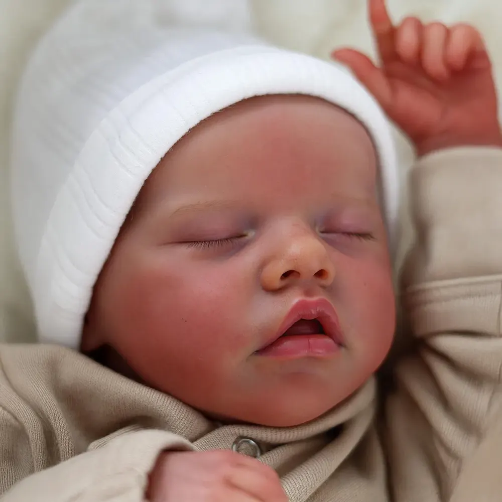 17" Cute Newborn Twins Reborn Baby Doll with Heartbeat and Breath, photograph 2