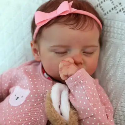 Eyes can Opened & Closed!!17" Lifelike Handmade Silicone Reborn Asleep Girl Doll