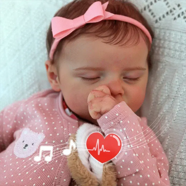 Eyes can Opened & Closed!!17" Lifelike Handmade Silicone Reborn Asleep Girl Doll, photograph 6