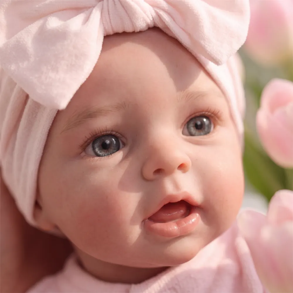 17" Lifelike Reborn Baby Girl Doll, Soft Vinyl Body – Oren, photograph 4