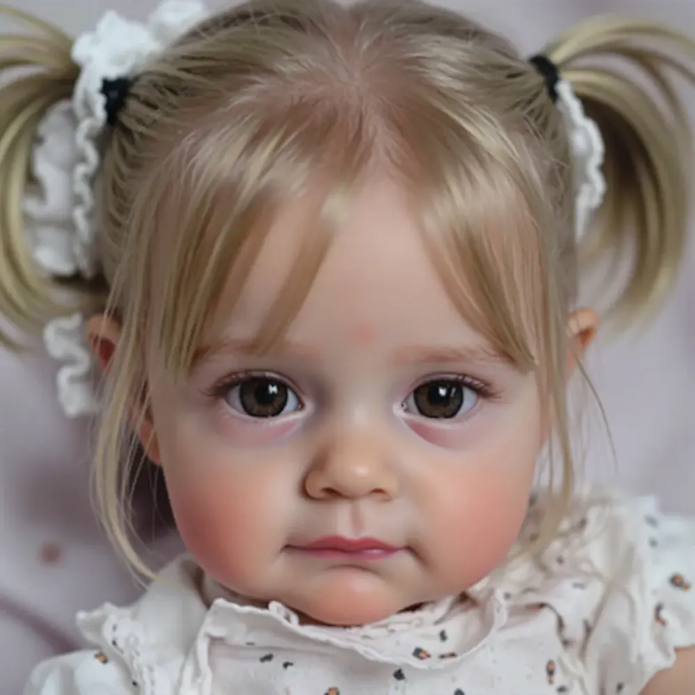 17" Realistic Toddler Reborn Baby Girl, Reborn Collectible Baby Doll Nathalia, photograph 3