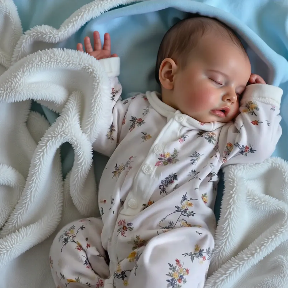 17" Preemie Reborn Babies Lifelike Sleeping Weighted Silicone Newborn Baby Girls, photograph 4