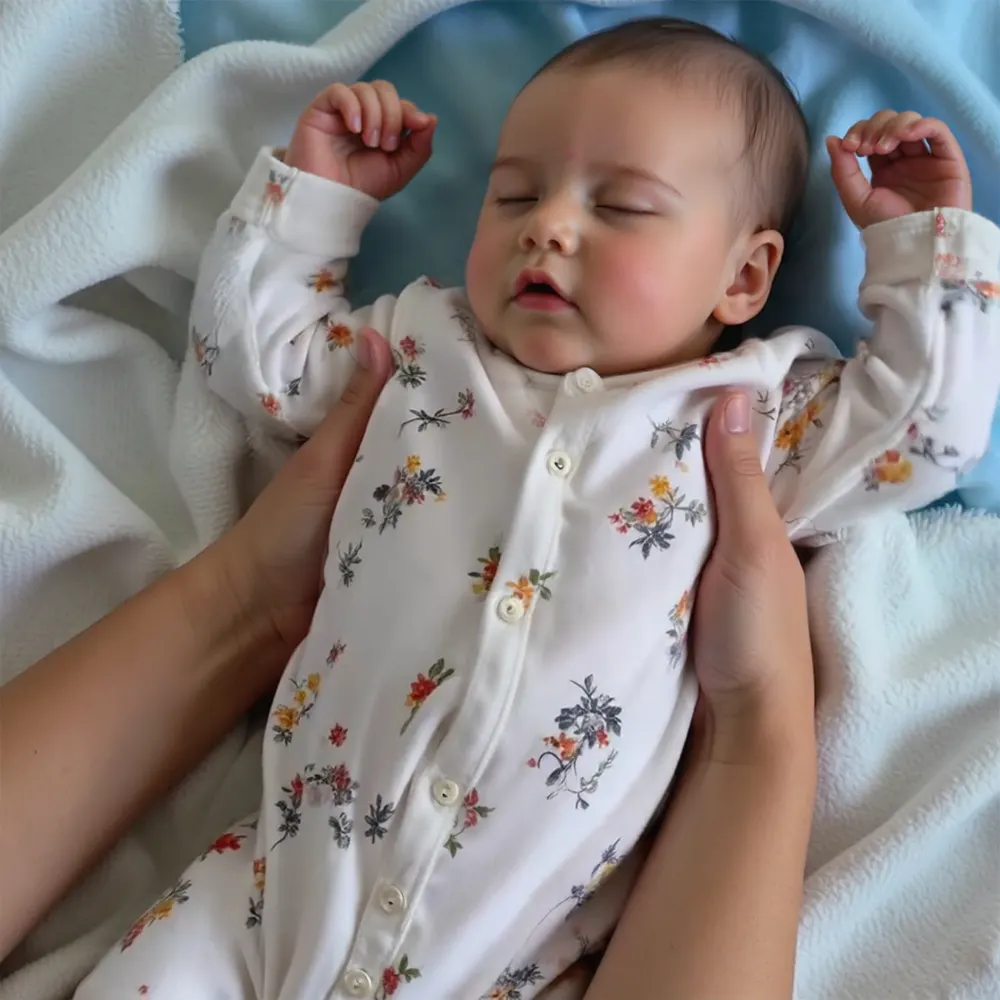 17" Preemie Reborn Babies Lifelike Sleeping Weighted Silicone Newborn Baby Girls, photograph 5