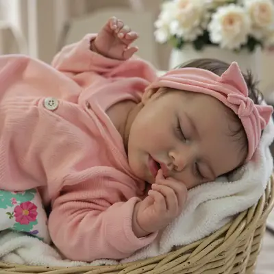 17" Real Lifelike Halle Reborn Silicone Vinyl Baby Doll Girl