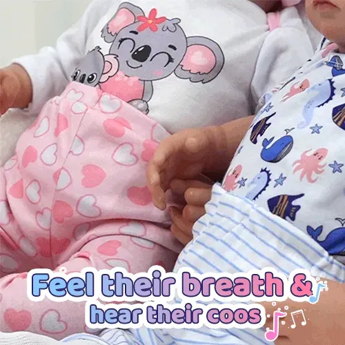 17" Super Real Lifelike Twins Sleeping Newborn Girls Katelyn and Cameron Reborn, photograph 4