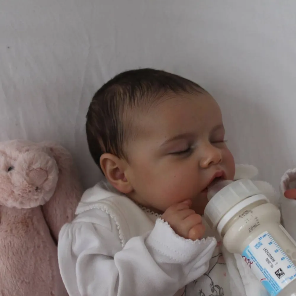 17" Realistic Reborn Baby Doll with Heartbeat Coos and Breath, photograph 3