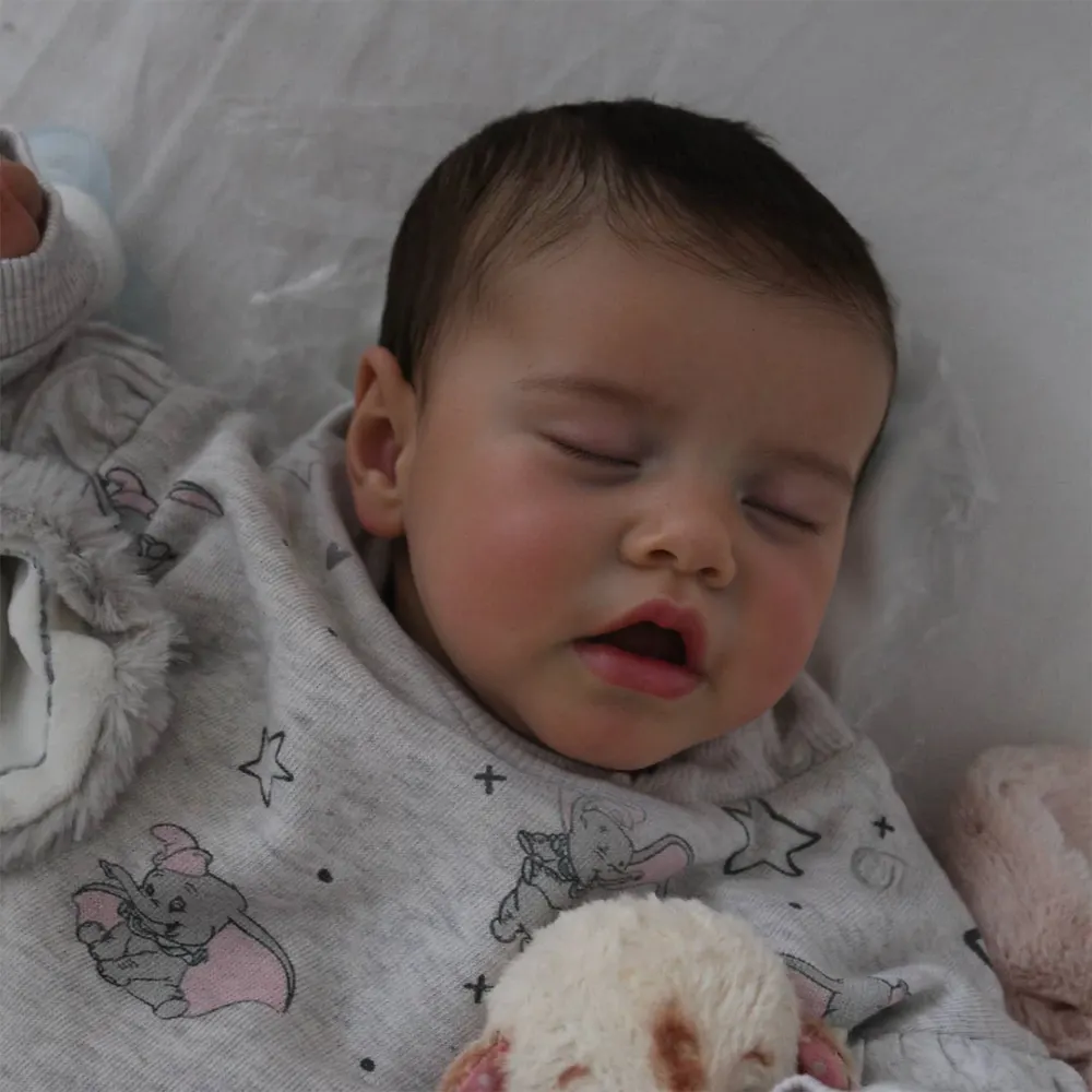 17" Realistic Reborn Baby Doll with Heartbeat Coos and Breath, photograph 4