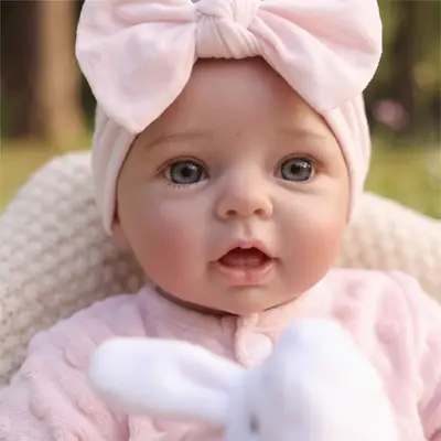 17" Realistic Reborn Baby Girl Doll – Soft Vinyl Body, Hand-Painted Face– Oren