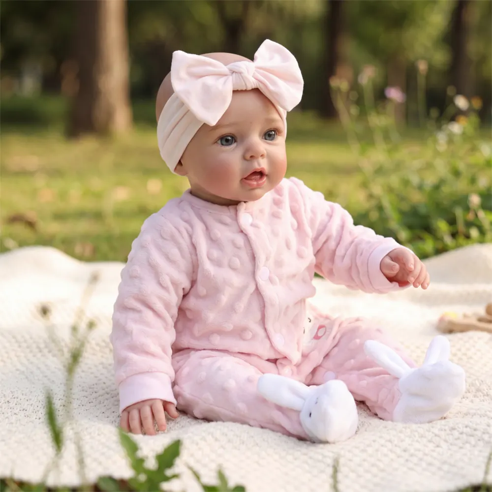 17" Realistic Reborn Baby Girl Doll – Soft Vinyl Body, Hand-Painted Face– Oren, photograph 2