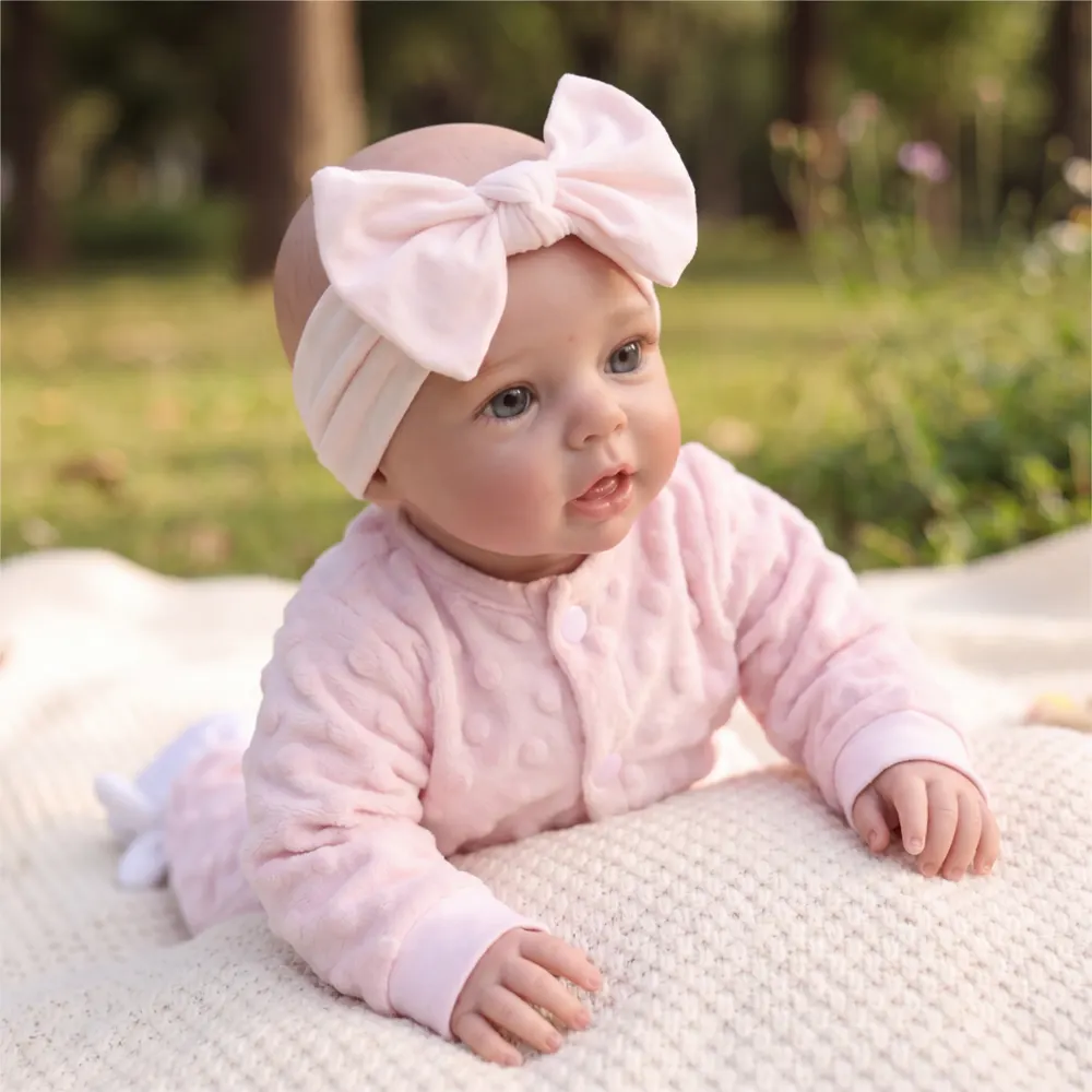 17" Realistic Reborn Baby Girl Doll – Soft Vinyl Body, Hand-Painted Face– Oren, photograph 3