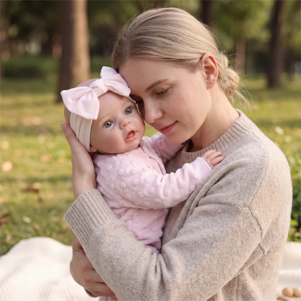17" Realistic Reborn Baby Girl Doll – Soft Vinyl Body, Hand-Painted Face– Oren, photograph 6