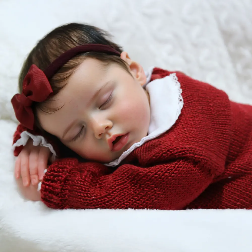 17"Reborn Baby Dolls Girl with Soft Body, Realistic Newborn with Heartbeat