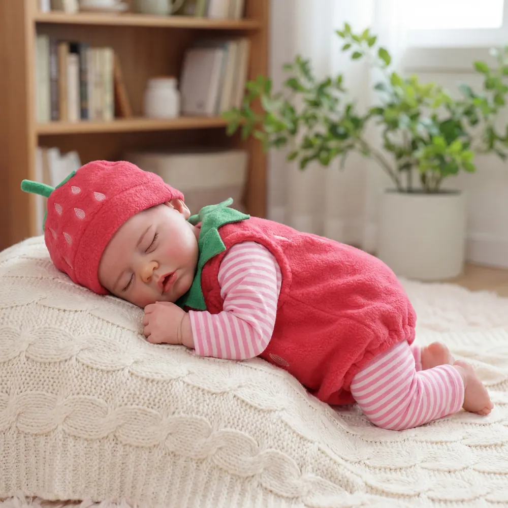 17" Sleeping Realistic Baby Dolls Girl with Weighted Body, photograph 2
