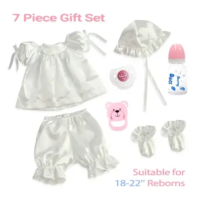 18-22" Reborn Baby Clothes Accessories Princess Suit 7 Piece Set