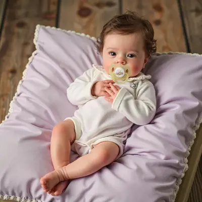 18" Real Lifelike Cute Awake Reborn Newborn Doll Named Elric with Brown Hair