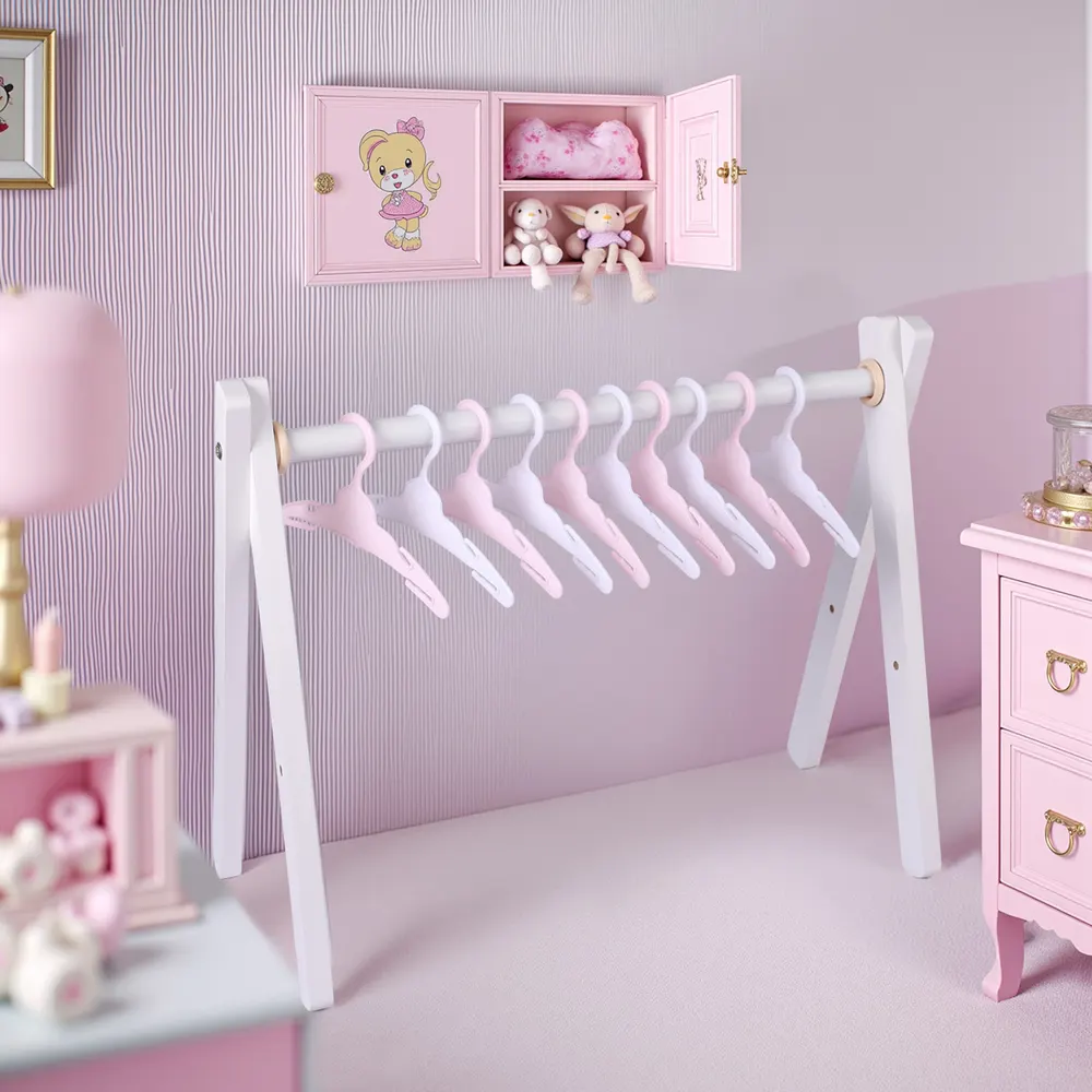 18" White & Pink Hanger 20 Pcs Reborn Baby Doll Accessories Set, photograph 4
