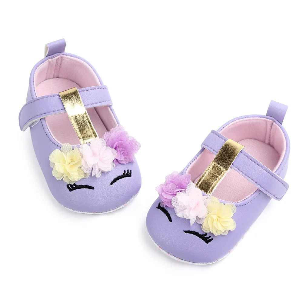 20"-22" Reborn Baby Girl Purple Unicorn Shoes Accessories
