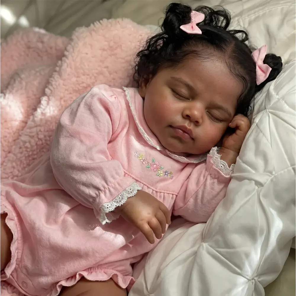 20" African American Baby Girl Reborn Doll Cyra– Perfect Present, photograph 3