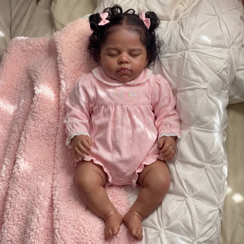 20" African American Baby Girl Reborn Doll Cyra– Perfect Present, photograph 4