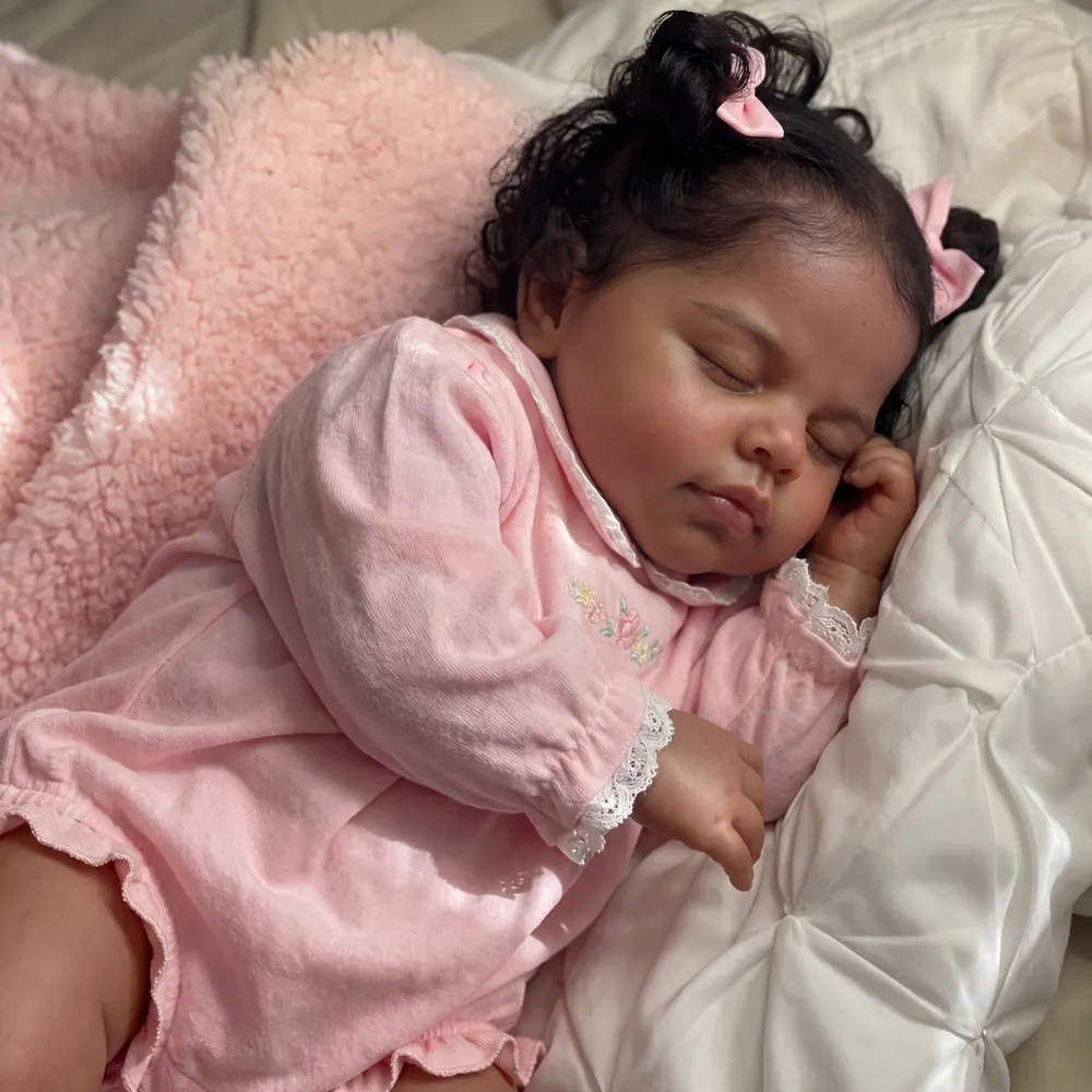 20" African American Baby Girl Reborn Doll Cyra– Perfect Present, photograph 6