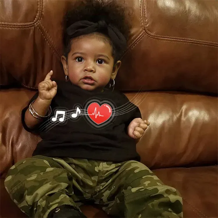 20" African American Reborn Toddlers Weighted Silicone Black Newborn Baby Doll Girl, photograph 2