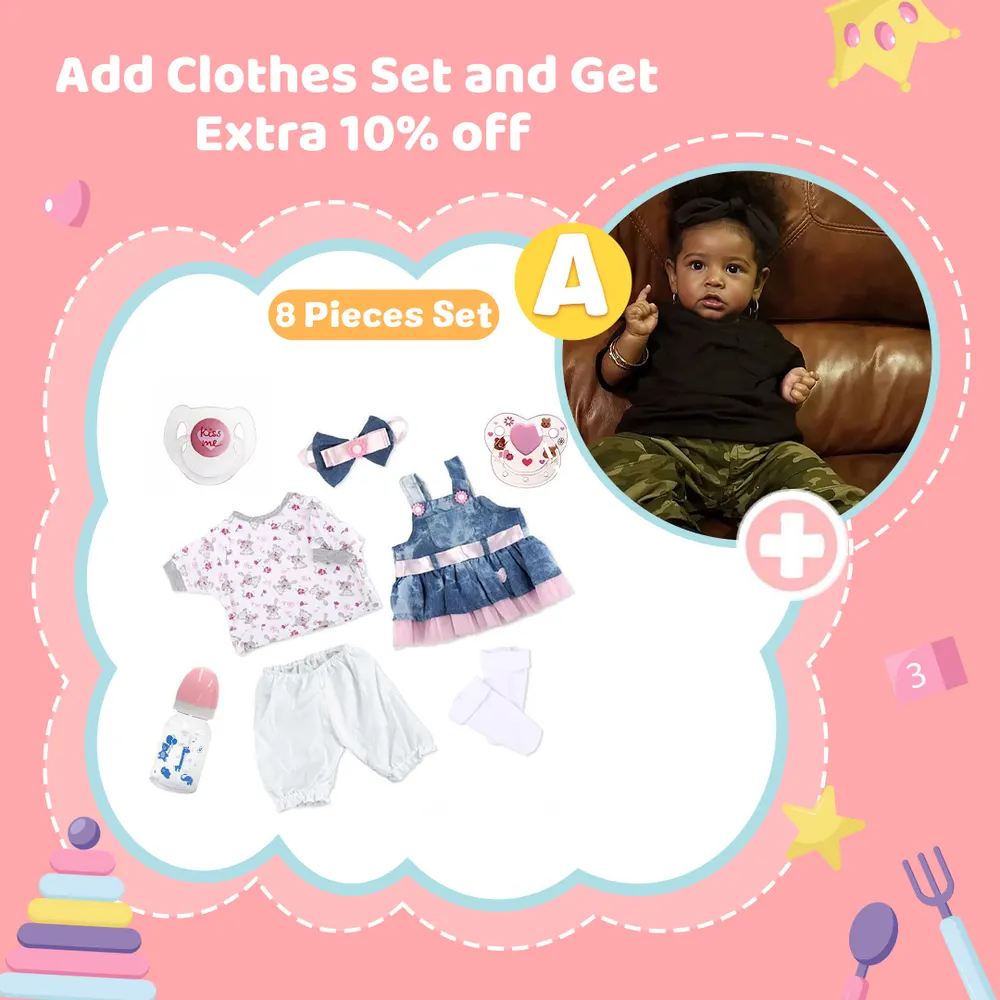 20" African American Reborn Toddlers Weighted Silicone Black Newborn Baby Doll Girl, photograph 4