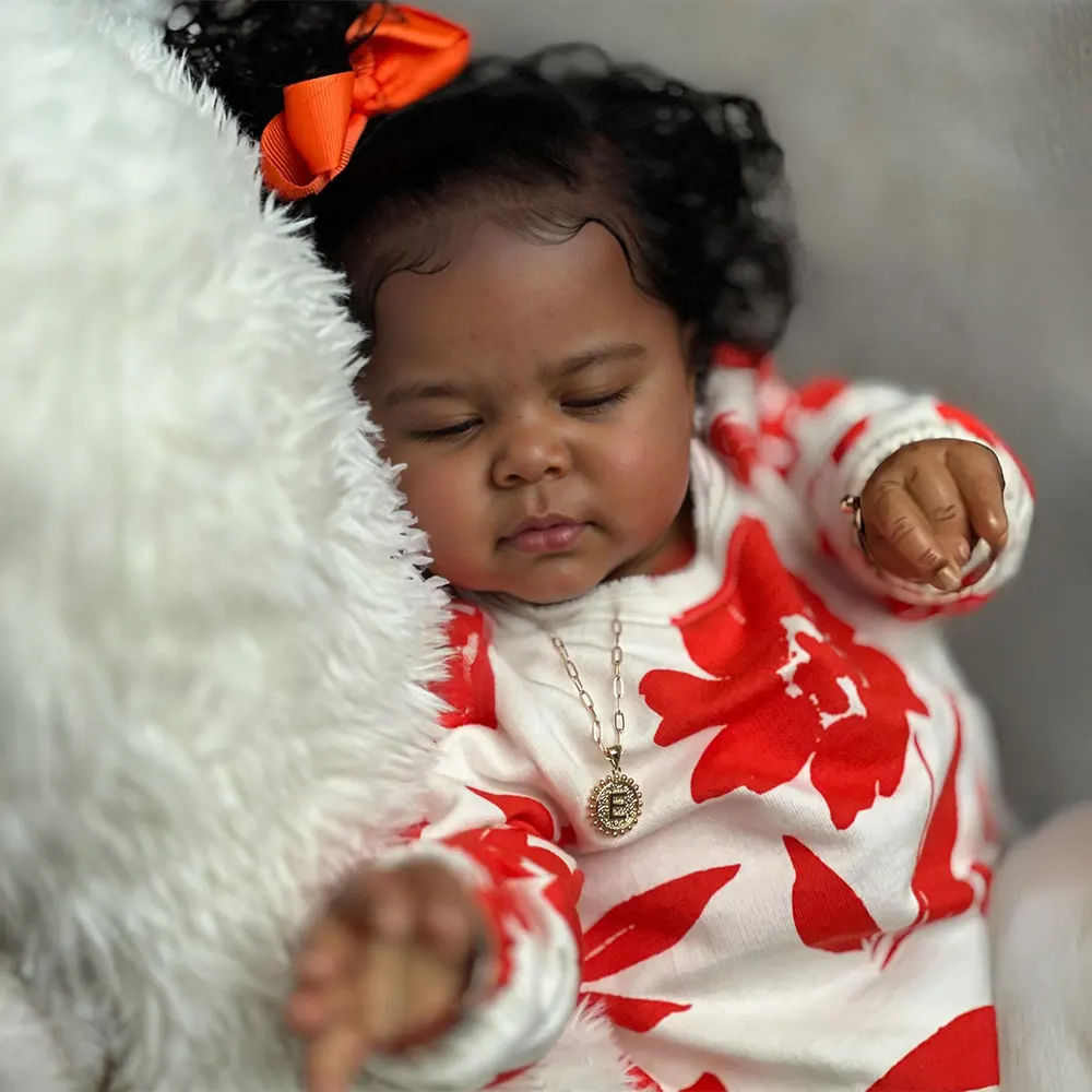 20" African American Reborn Baby Doll with Regular Heartbeat and Soothing Breath, photograph 2