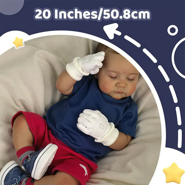 20" African American Black Reborn Baby Newborn Boy Doll Ace Sparkling New Baby Doll, photograph 3