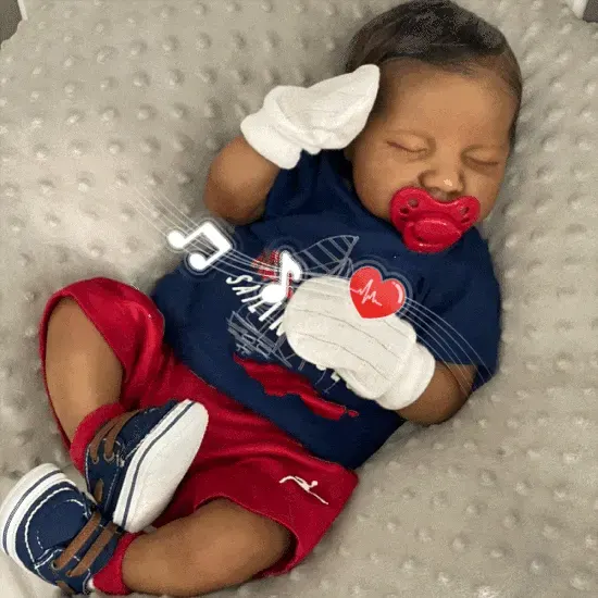20" African American Black Reborn Baby Newborn Boy Doll Ace Sparkling New Baby Doll, photograph 4