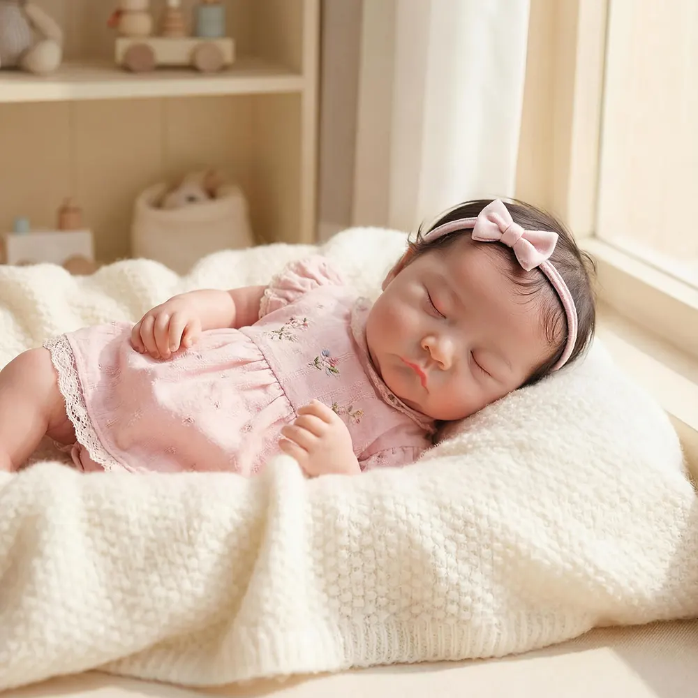 20" Breathing Reborn Silicone Vinyl Dolls with Lifelike Gentle Rise & Fall, photograph 2