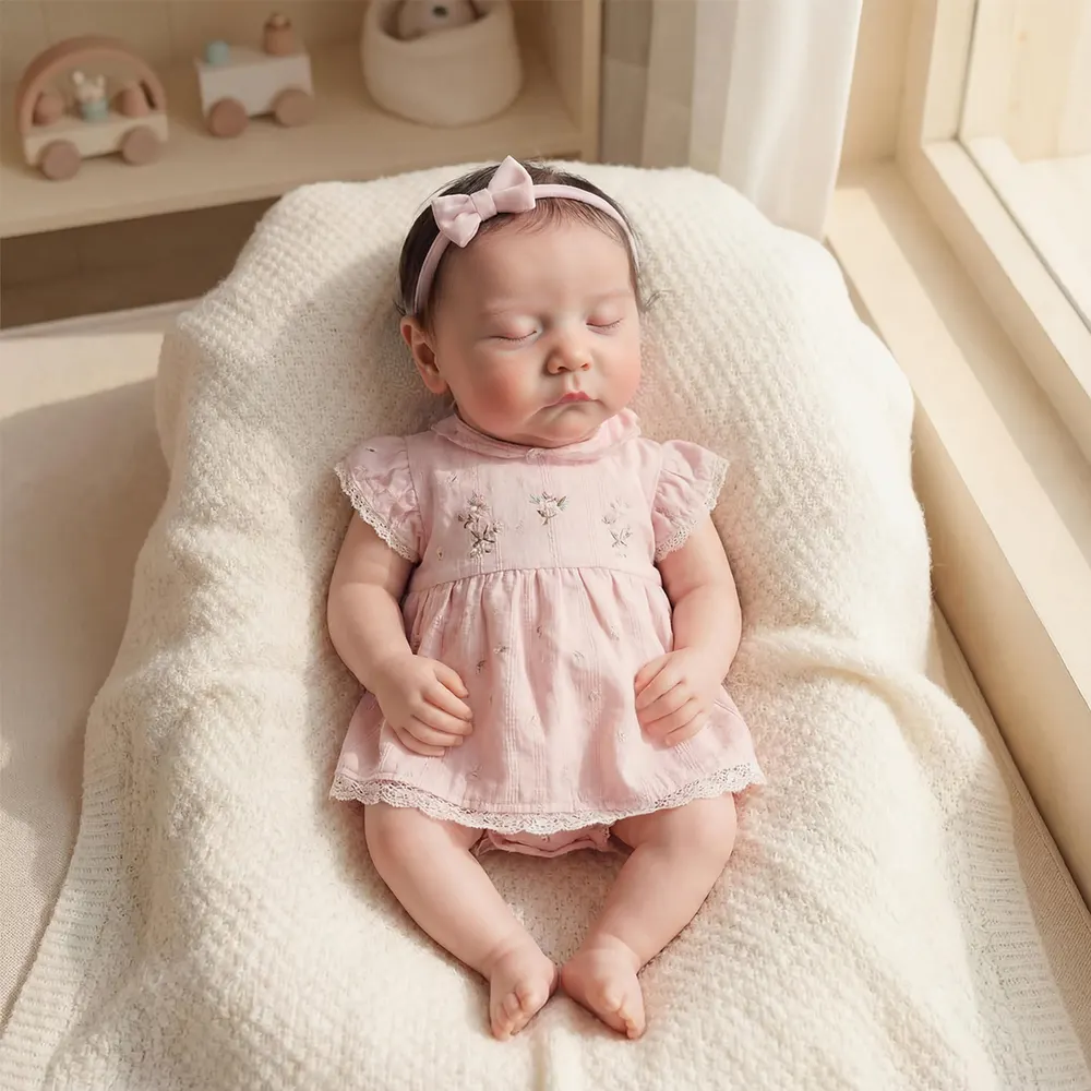 20" Breathing Reborn Silicone Vinyl Dolls with Lifelike Gentle Rise & Fall, photograph 4