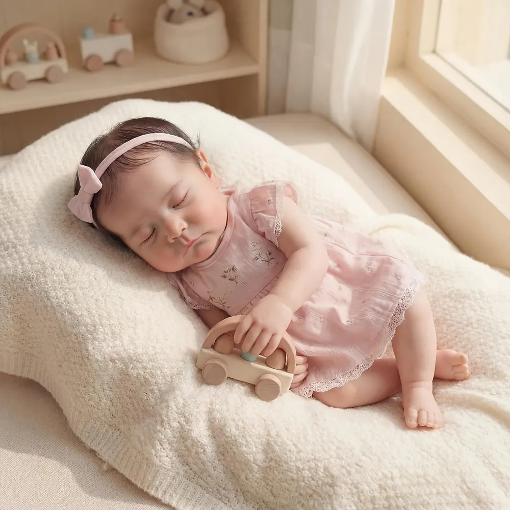 20" Breathing Reborn Silicone Vinyl Dolls with Lifelike Gentle Rise & Fall, photograph 5