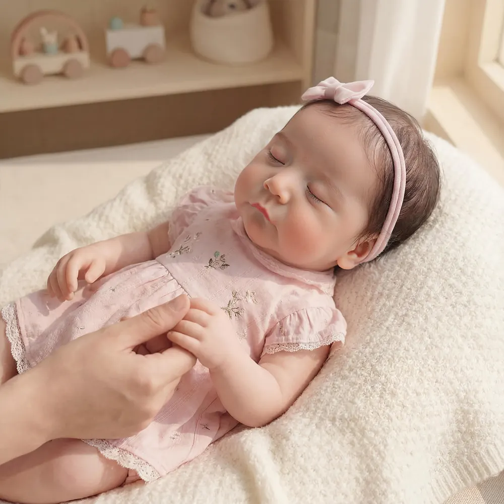 20" Breathing Reborn Silicone Vinyl Dolls with Lifelike Gentle Rise & Fall, photograph 6