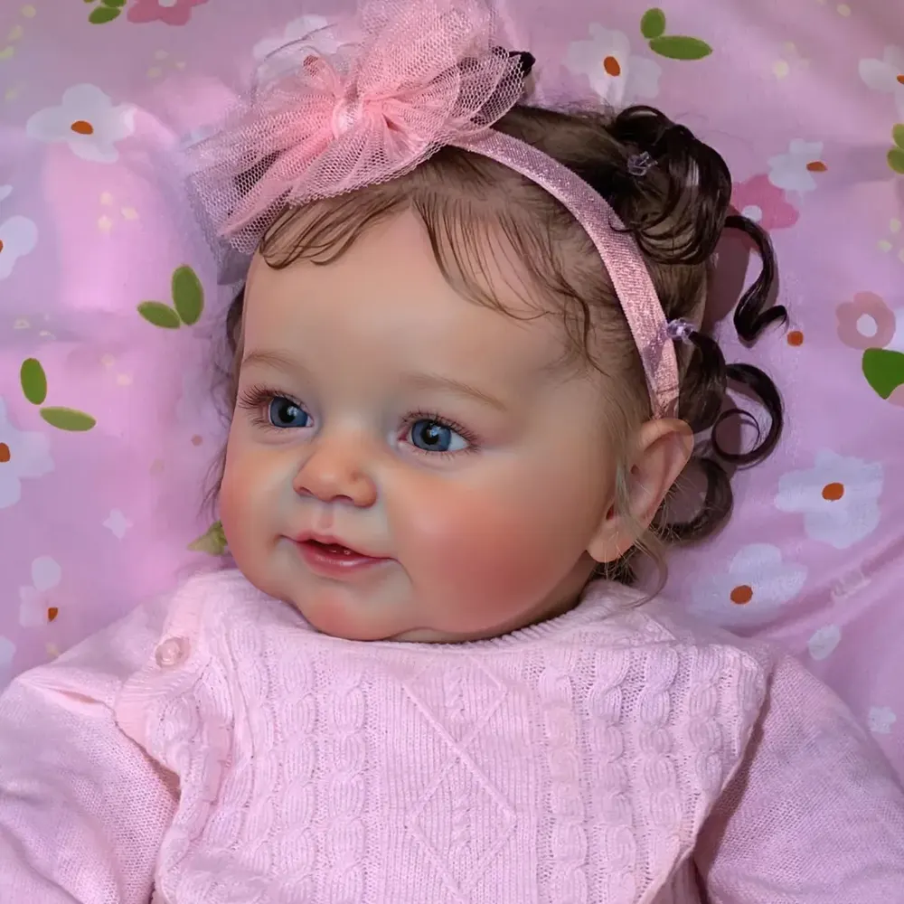 20" Eyes Opened Reborn Baby Doll Realistic Reborn Baby Toddlers Girl Madren, photograph 3