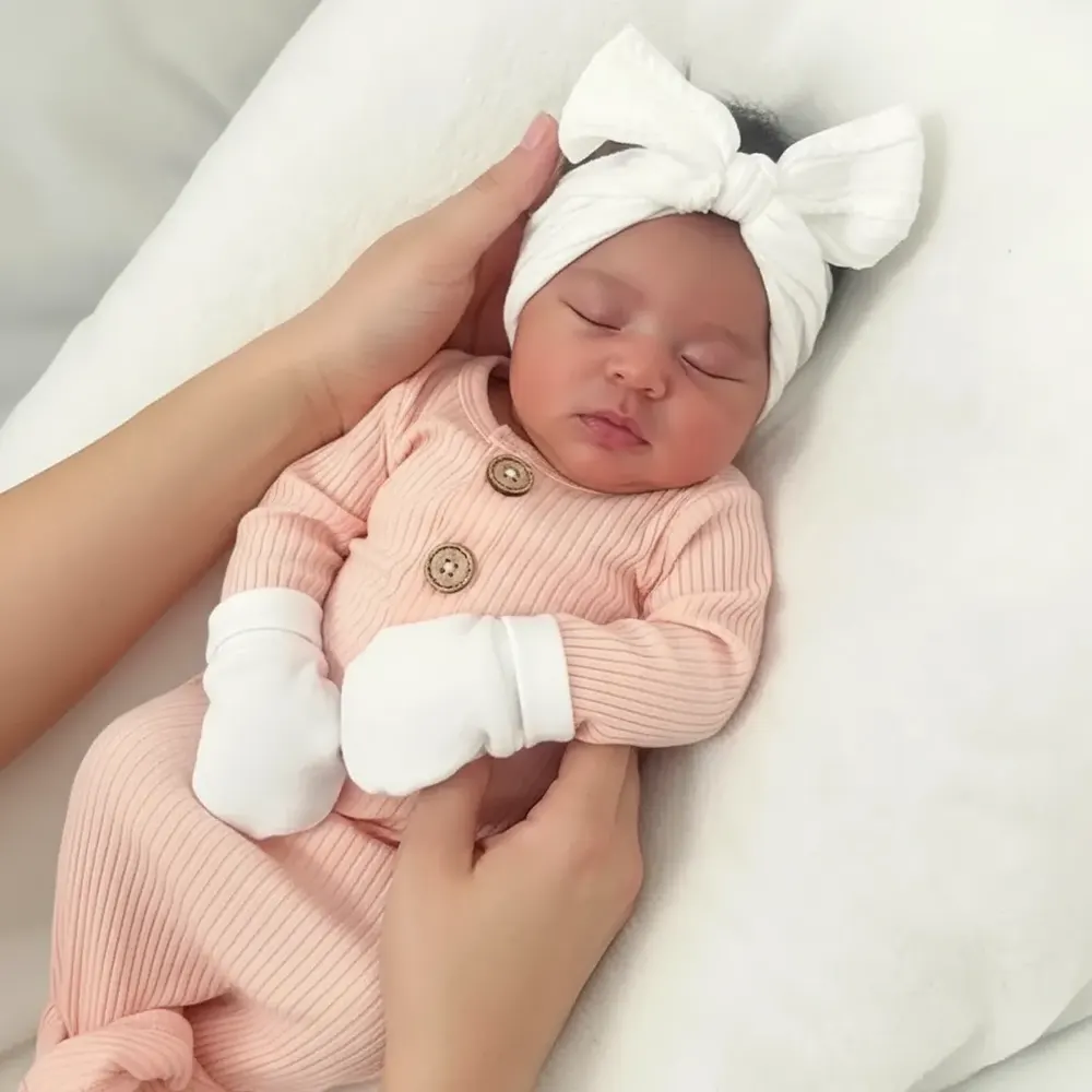 20" Handmade Lifelike Reborn Newborn Baby Sleeping Girl Dottiban, photograph 6