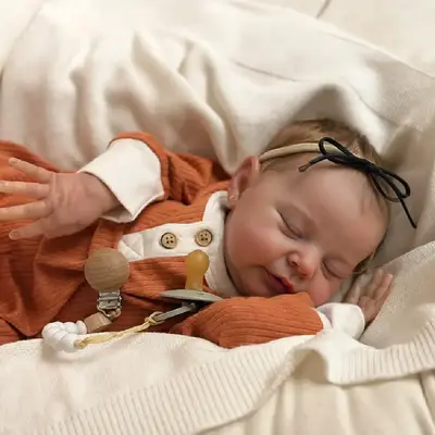 20" Heartbeat Reborn Doll with Vinyl Body and Soft Skin