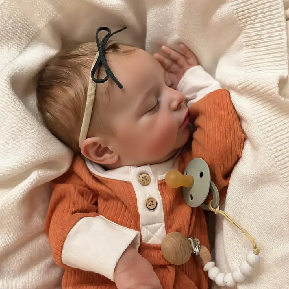 20" Heartbeat Reborn Doll with Vinyl Body and Soft Skin, photograph 2